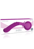 Jimmy Jane Silicone Evoke Du-o Vibrating Massage Wheel And Handle Waterproof Purple