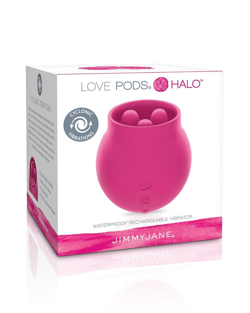 Jimmy Jane Love Pods Halo Silicone Viberator USB Rechargeable Triple Moter Cyclonic Waterproof Dark Pink