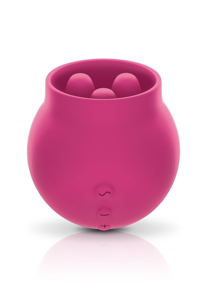 Vibrador de silicona Jimmy Jane Love Pods Halo, recargable por USB, triple motor, ciclónico, resistente al agua, color rosa oscuro