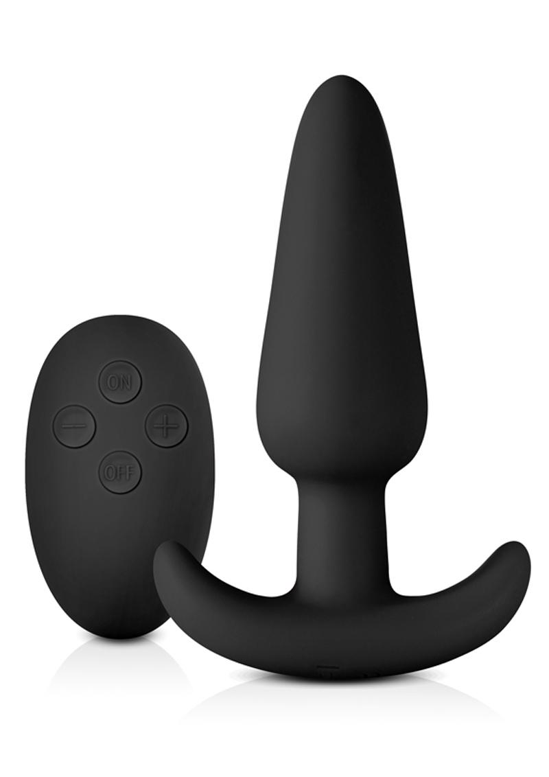 Renegade Rumble Silicone Wireless Butt Plug Black 4.5 Inch