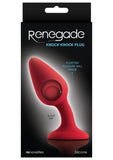 Tapón anal de silicona Renegade Knock Knock Plug con bola flotante roja de 4,7 pulgadas