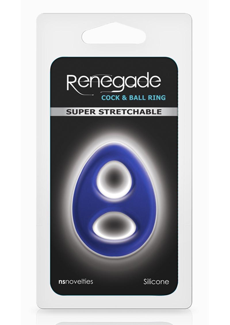 Anillo para pene y testículos de silicona suave Renegade Romeo azul
