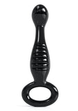 Icicles No 68 Glass Anal Plug Black 6.5 Inch