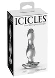 Icicles No 72 Glass Anal Plug Clear 3.6 Inch