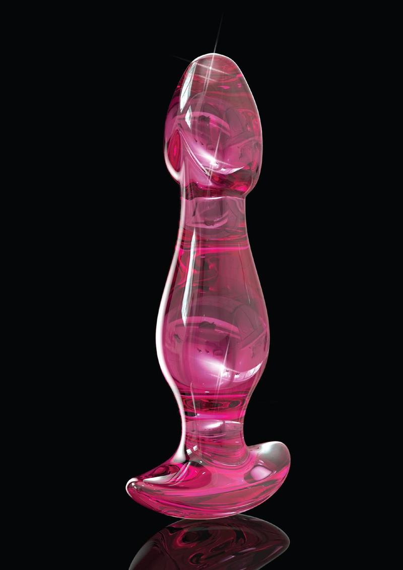 Icicles No 73 Glass Anal Plug Pink 3.6 Inch