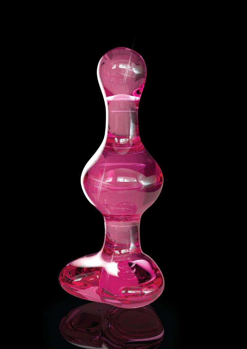 Icicles No 75 Glass Anal Plug Pink 3.1 Inch