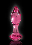 Tapón anal de cristal Icicles No 79 de 2,9 pulgadas, color rosa