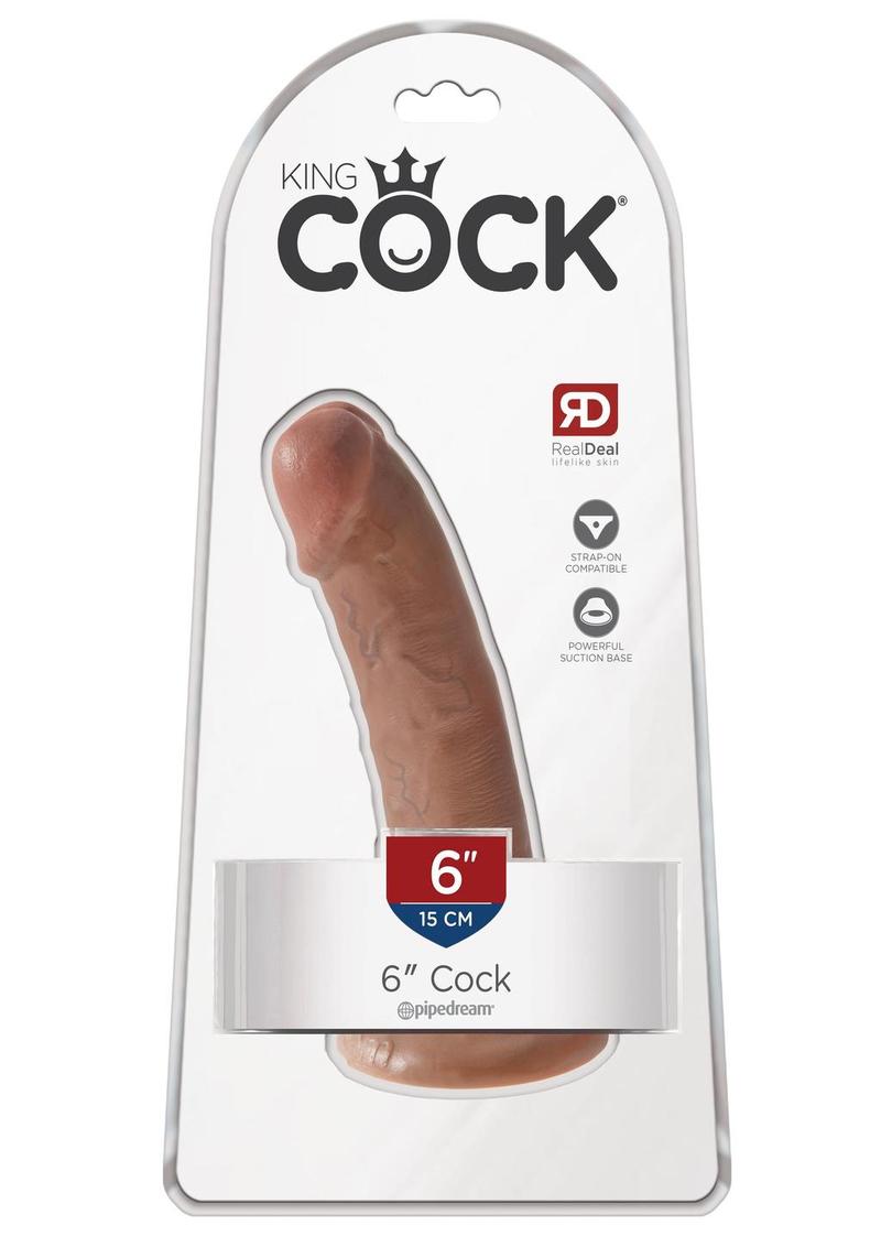 King Cock Realistic Dildo Waterproof Tan 6 Inch