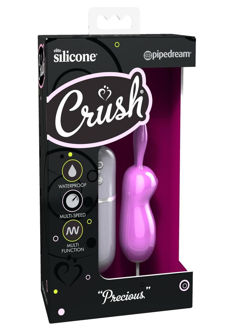 Crush Precious Wired Remote Control Silicone Rabbit Bullet Waterproof Pink