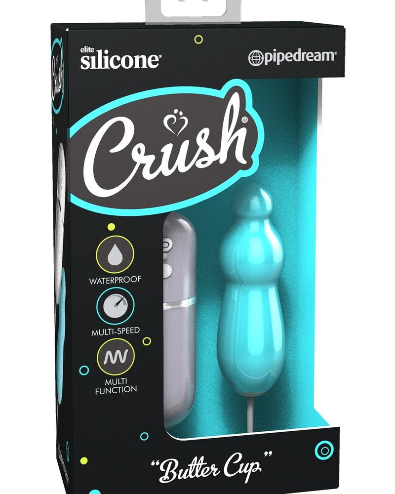 Crush Butter Cup Wired Remote Control Silicone Bullet Waterproof Blue