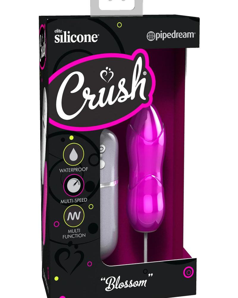 Crush Blossom Wired Remote Control Silicone Textured Bullet Waterproof Pink