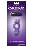 Fantasy C-Ringz - Ball-Banger Vibrating Textured Cockring Waterproof - Black/Purple