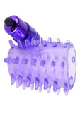 Fantasy C-Ringz Vibrating Super Sleeve Textured Cock Sleeve Showerproof Purple