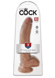 King Cock Realistic Dildo With Balls Tan 9 Inch