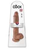 King Cock Realistic Dildo With Balls Tan 10 Inch