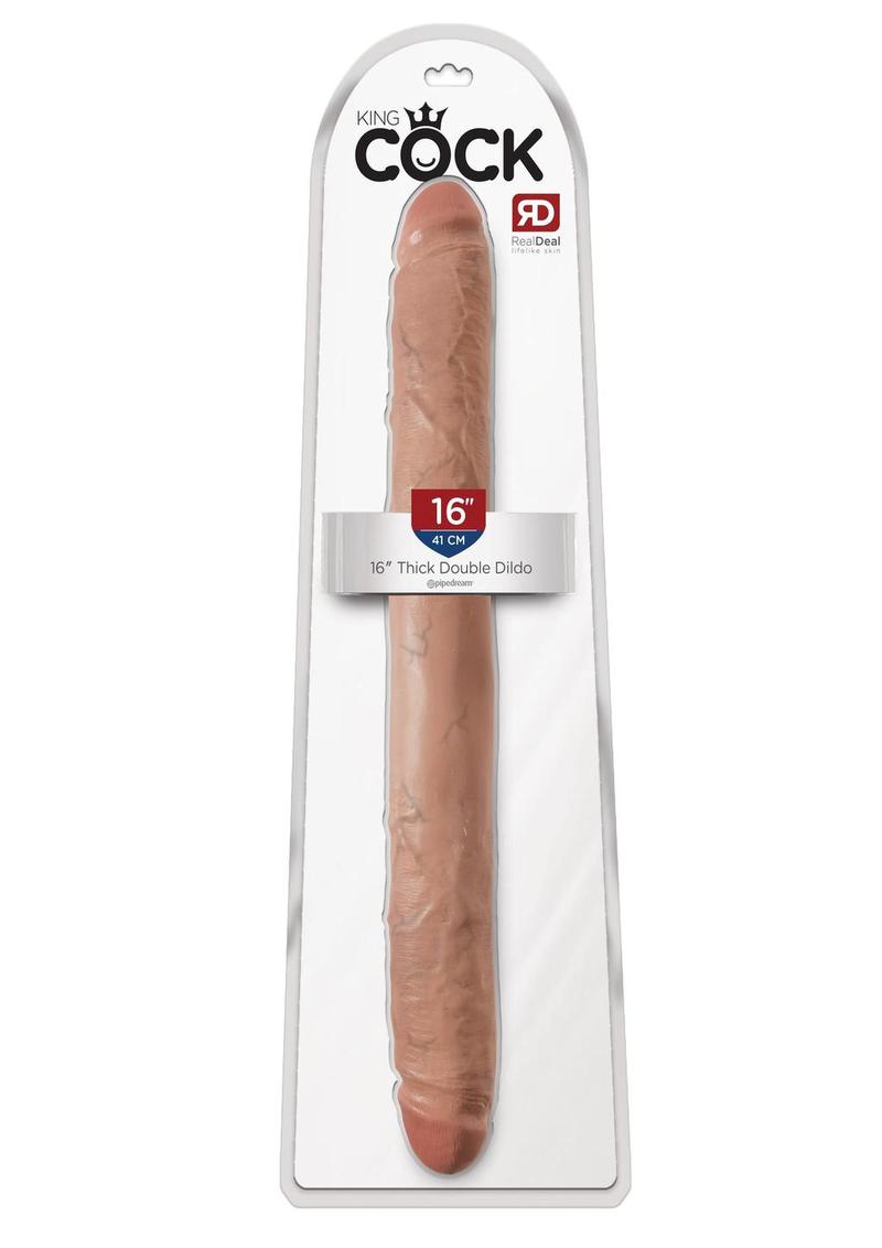 King Cock Thick Double Dildo Tan 16 Inch