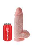 King Cock Chubby Realistic Dildo With Balls Flesh 9 Inch