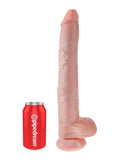 King Cock Realistic Dildo With Balls Flesh 14 inch