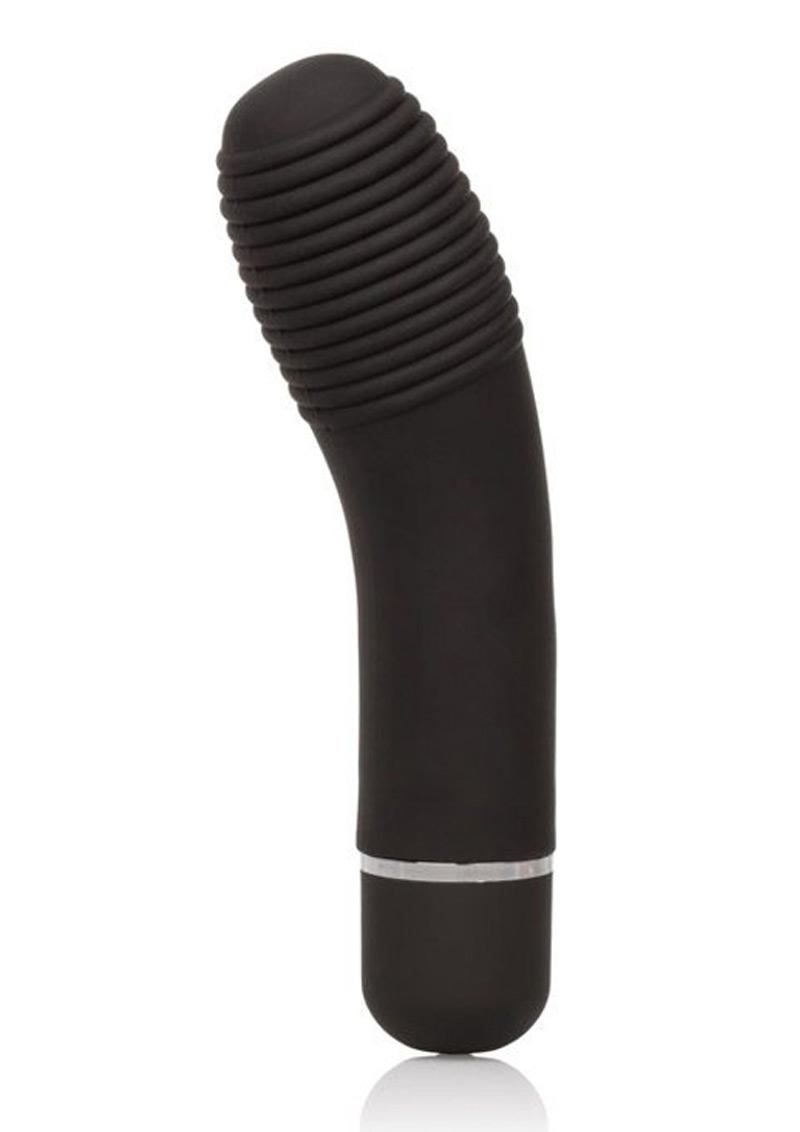 Vibrador anal de silicona resistente al agua, color negro, 5 pulgadas, Gyrating P-Stim, del Dr. Joel Kaplan