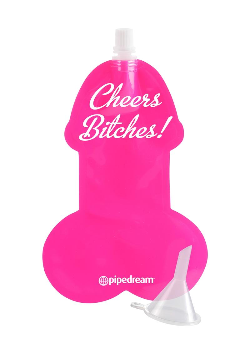 Bachelorette Party Favors Pecker Party Flasks Pink 3 Each Per Pack Holds 8.5 Ounce