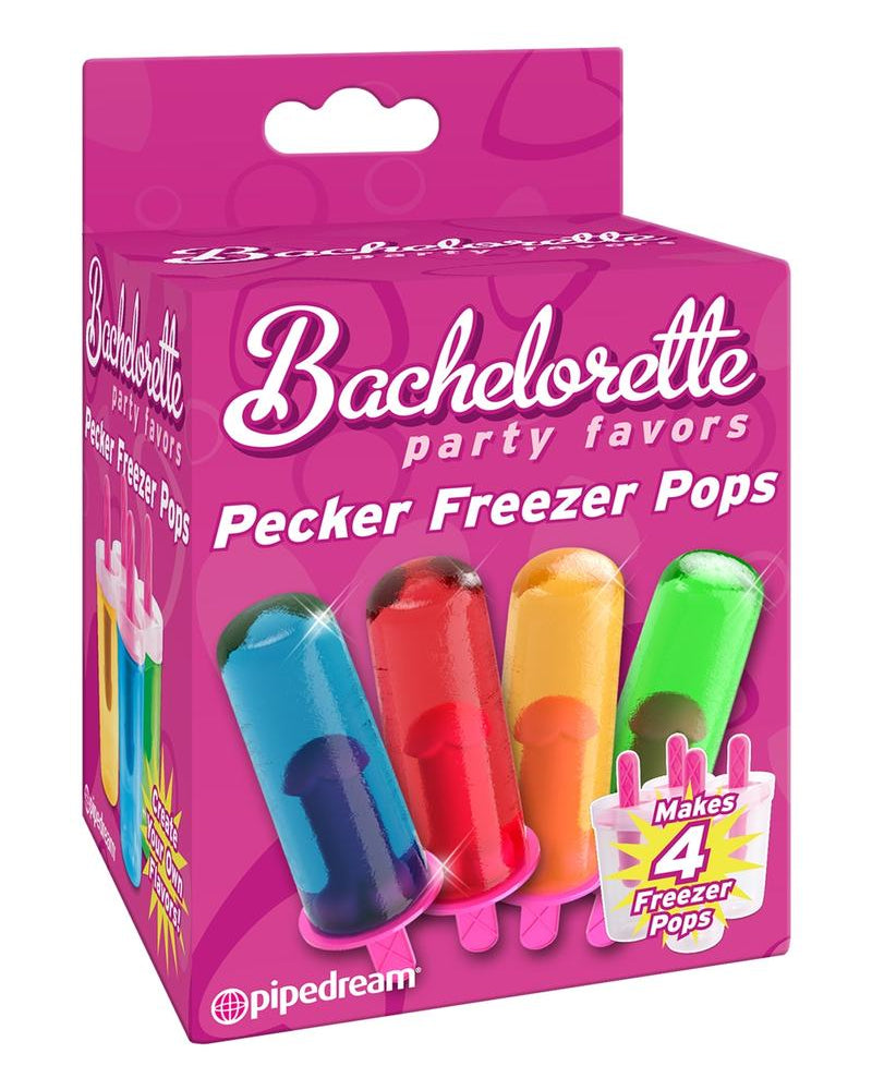 Bachelorette Party Favors Pecker Freezer Pops Pink 4 Each Per Box