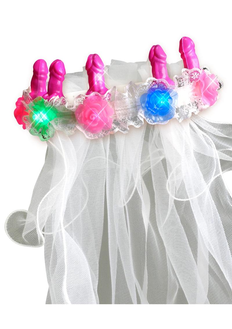 Recuerdos de despedida de soltera Velo para pene iluminado Luces multicolor