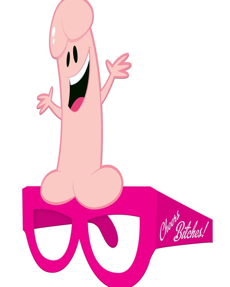 Bachelorette Party Favors Pecker Party Glasses Pink 8 Each Per Pack
