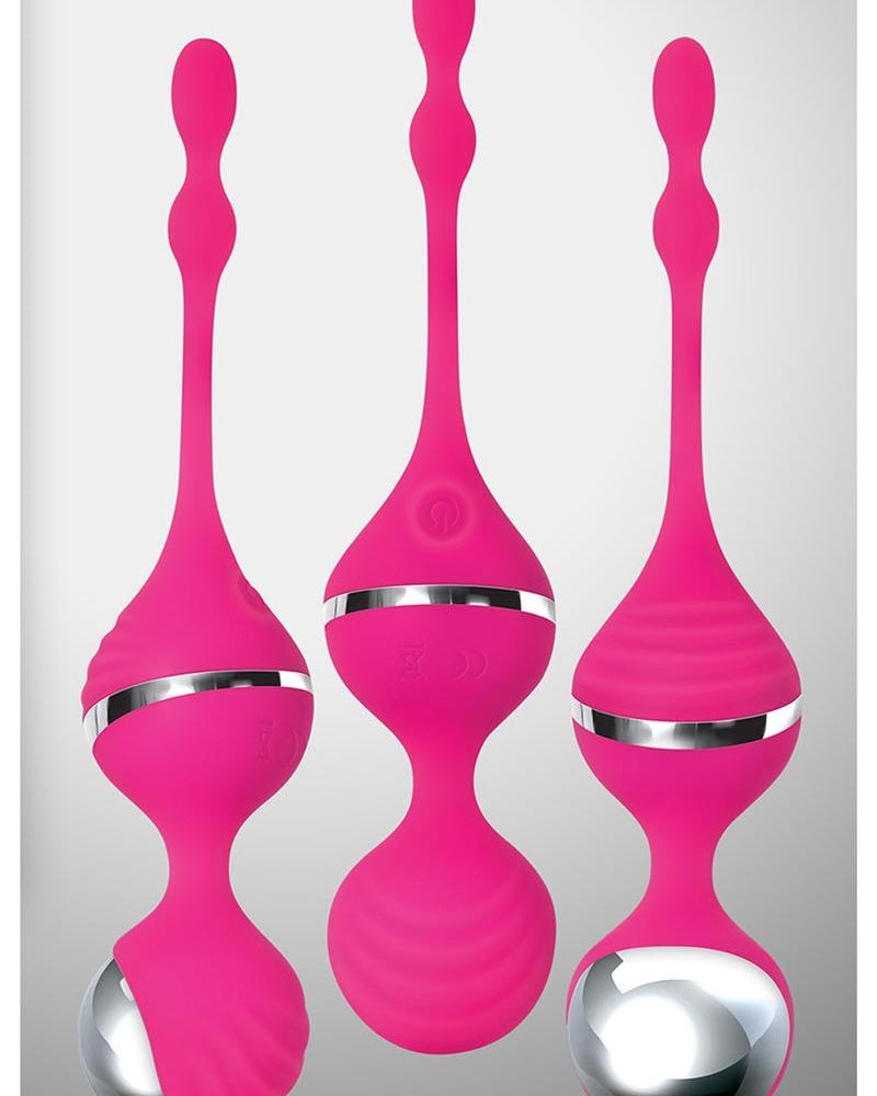 Adam and Eve - The Vibrating Pleasure Kegel Balls Waterproof - Pink