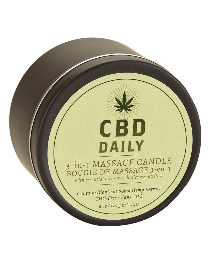 CBD Daily Skin Candle Hemp CBD And Essential Oils 100% Vegan 5.3 Ounce