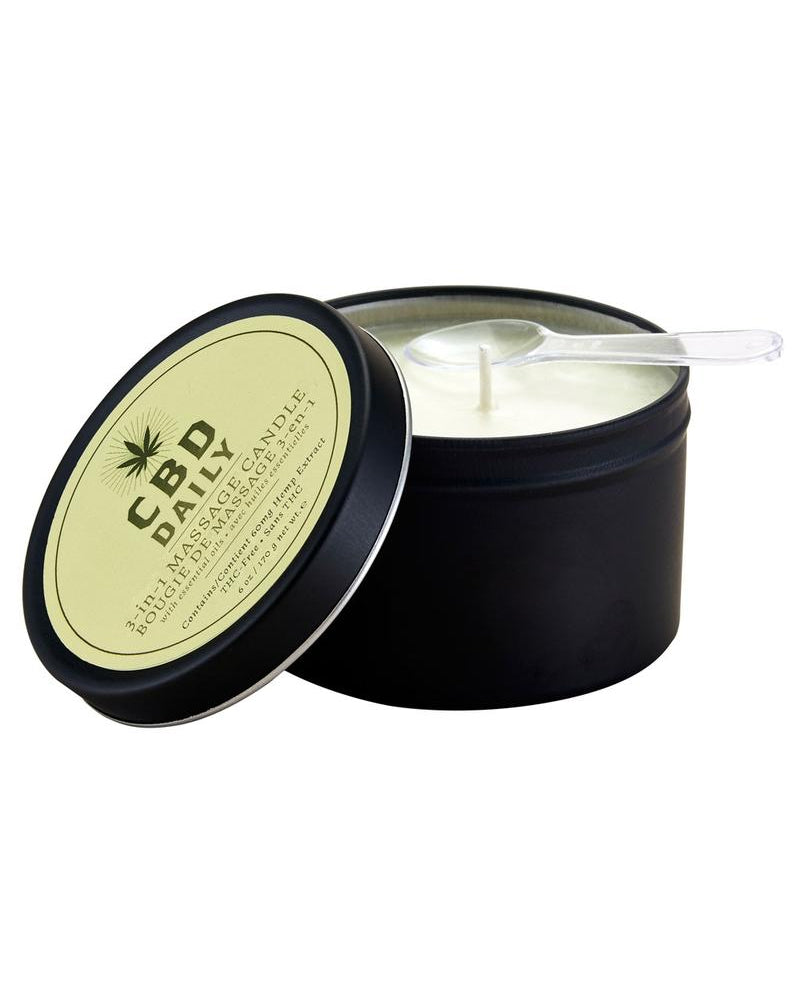 CBD Daily Skin Candle Hemp CBD And Essential Oils 100% Vegan 5.3 Ounce