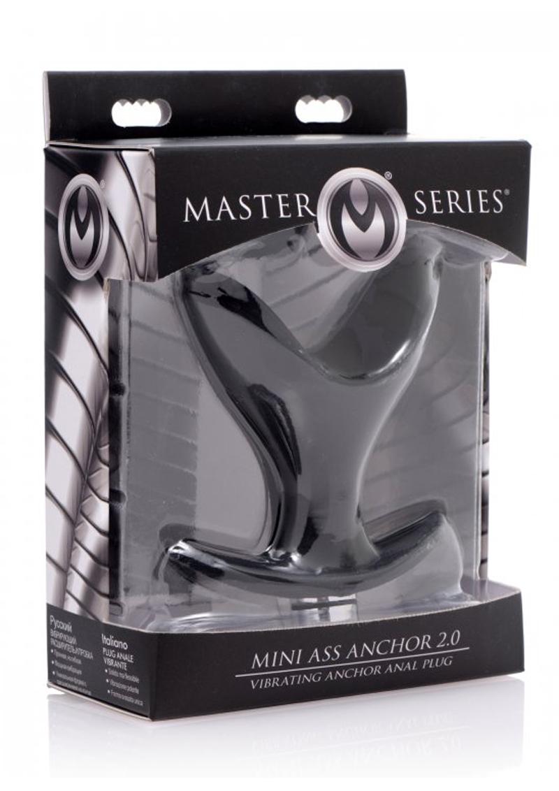 Tapón anal con vibración de silicona Master Series Mini Ass Anchor 2.0, color negro