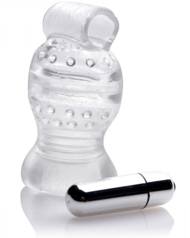 Cabezal vibrador para pene - Transparente