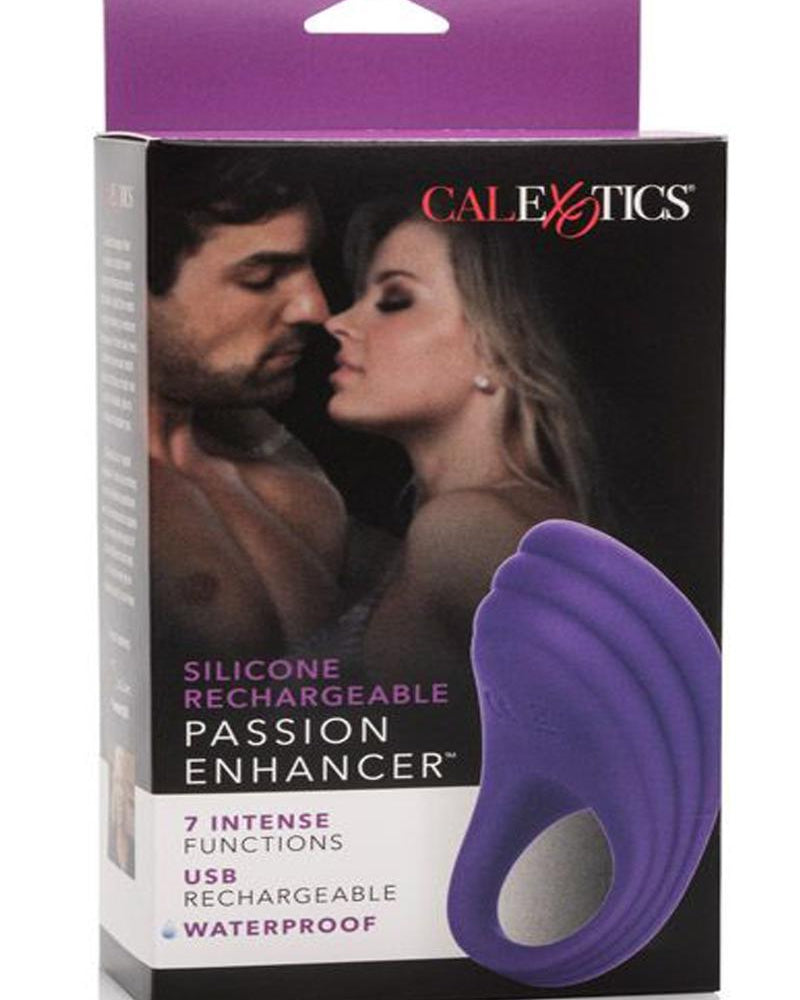 Silicone Rechargeable Passion Enhancer Cockring Waterproof Purple