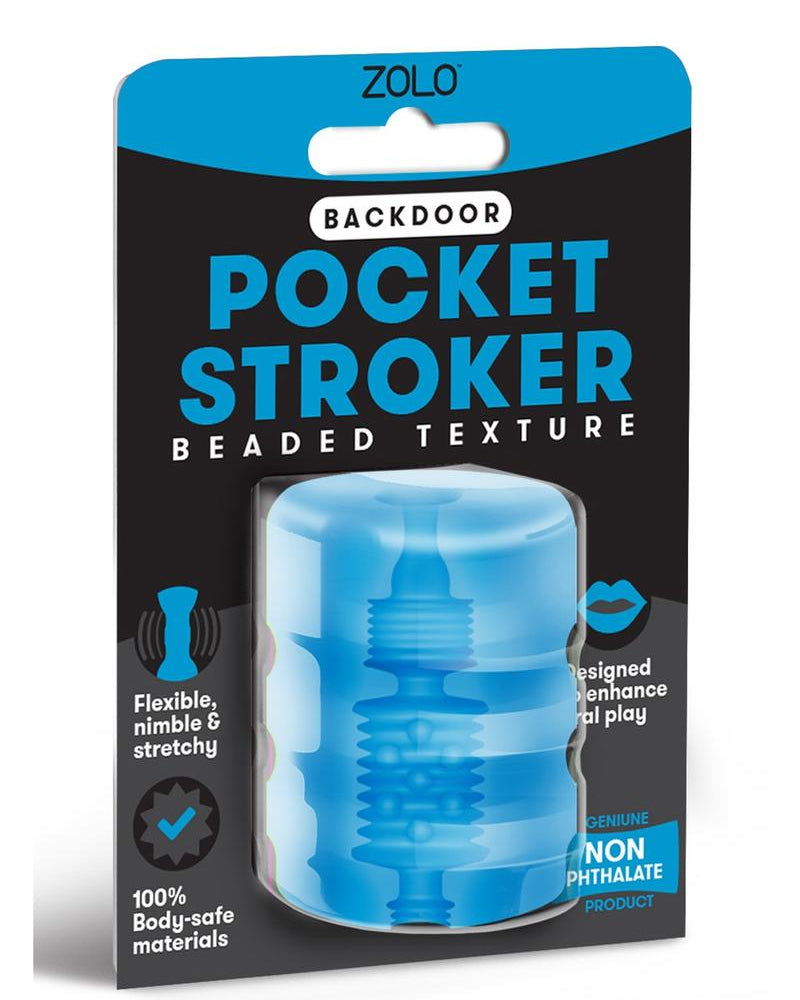 Zolo Backdoor Pocket Stroker Ribbed Texture Blue