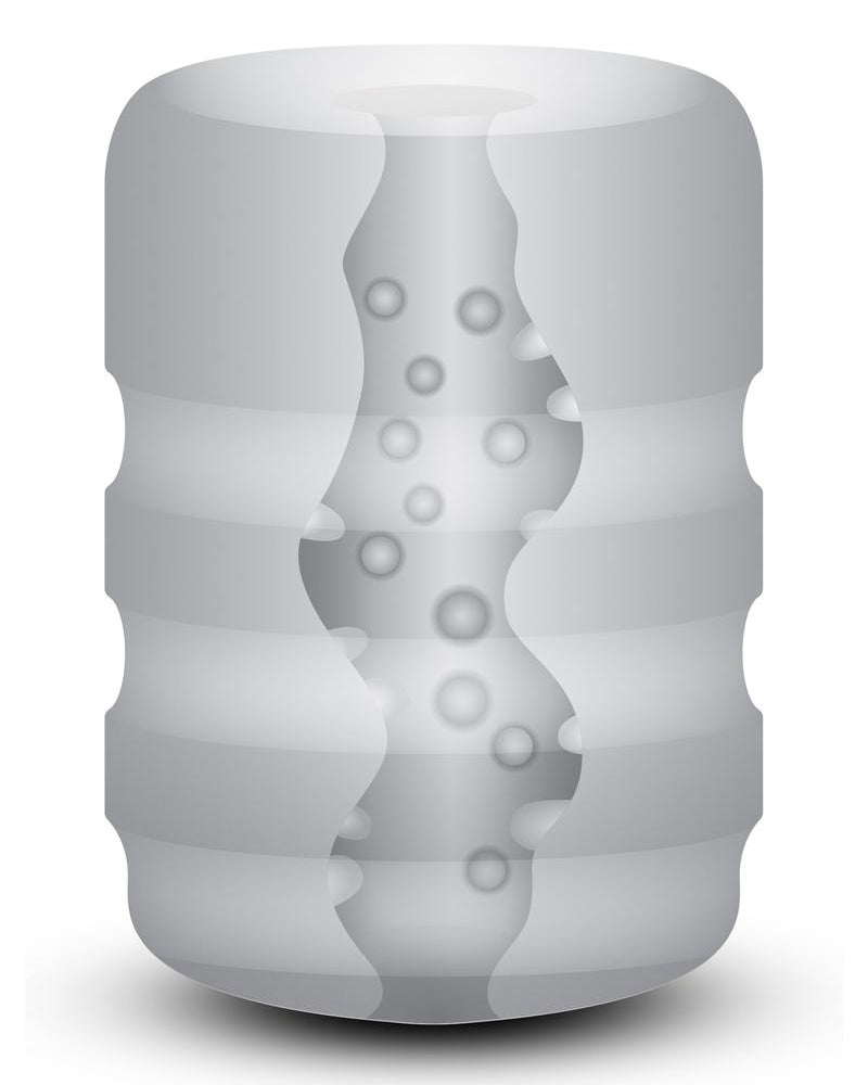 Zolo Girlfriend Pocket Stroker Ribbed Texture Clear