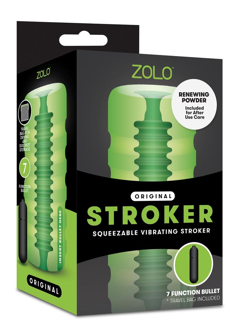 Zolo Original Stroker Masturbador vibratorio apretable Stroker Verde