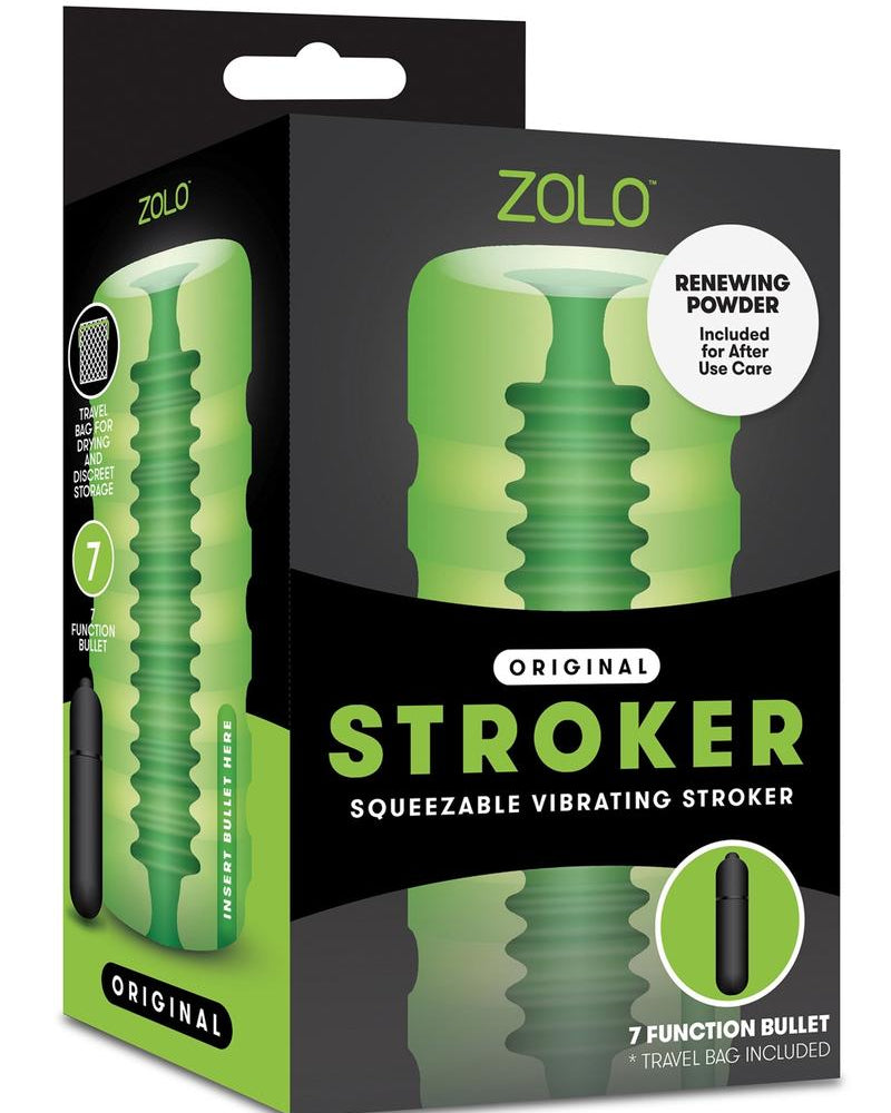 Zolo Original Stroker Squeezable Vibrating Masturbator Stroker Green