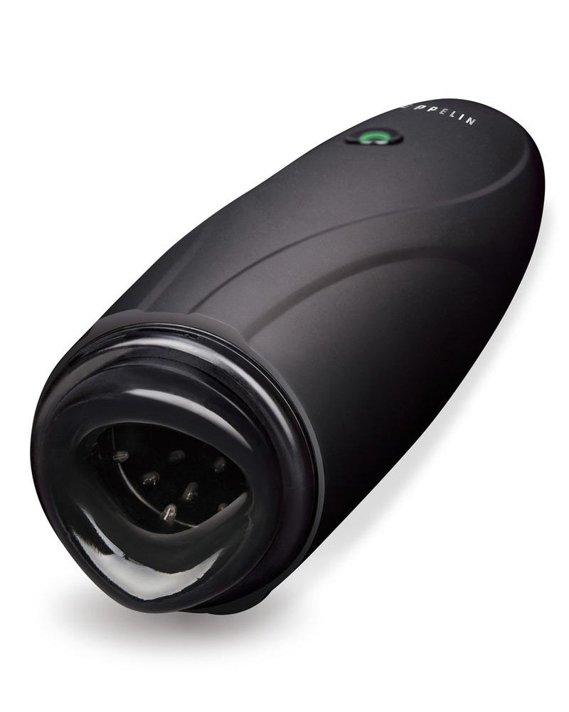 Zolo Zeppelin Rotating Male Stroker Textured Masturbator Black