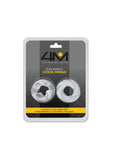 4M Endurance Cock Rings (2 Pack Set) - Clear