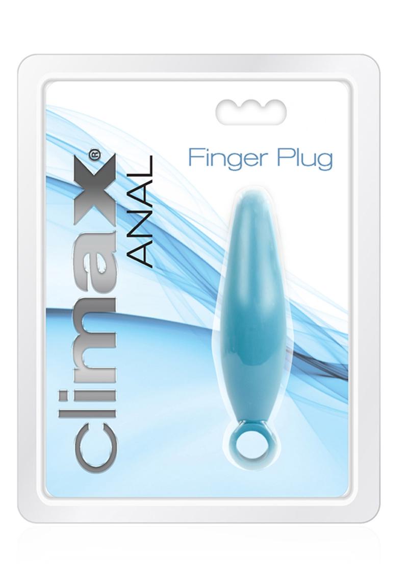 Plug anal para dedos Climax - Azul profundo