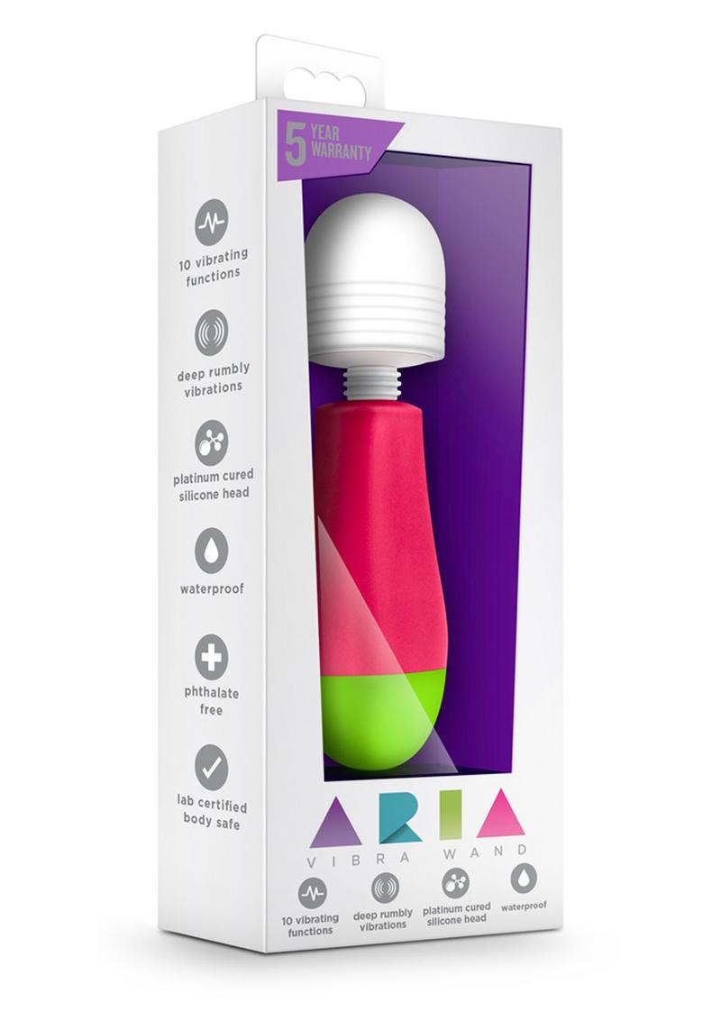 Aria Silicone Vibra Wand Waterproof Cerise