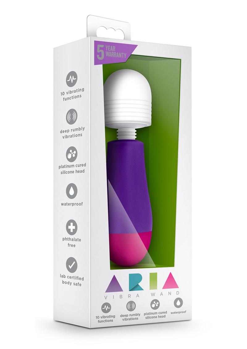 Aria Silicone Vibra Wand Waterproof Plum