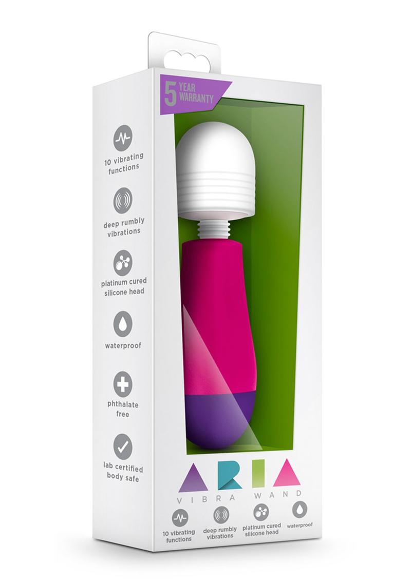 Aria Silicone Vibra Wand Waterproof Fuchsia