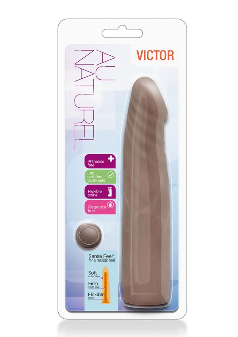 Au Naturel Victor Sensa Feel Dual Density Realistic Dong Chocolate 7.5 Inches