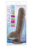 Au Naturel Sensa Feel Dildo Chocolate 9 inch Non Vibrating Suction Cup