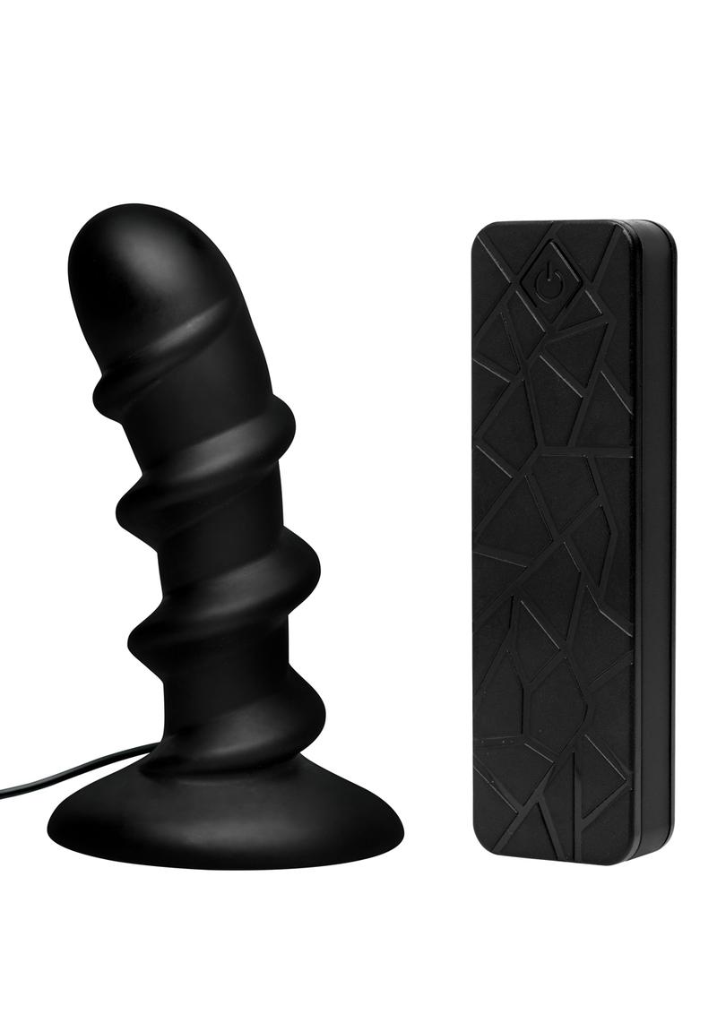 Ascend Silicone Swirl P-Spot Stimulator with Remote