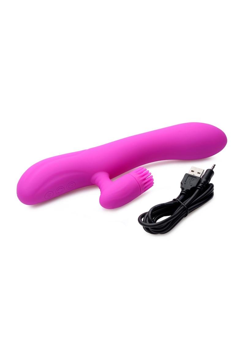 Whirl Silicone Rabbit Vibrator with Rotating Ticklers