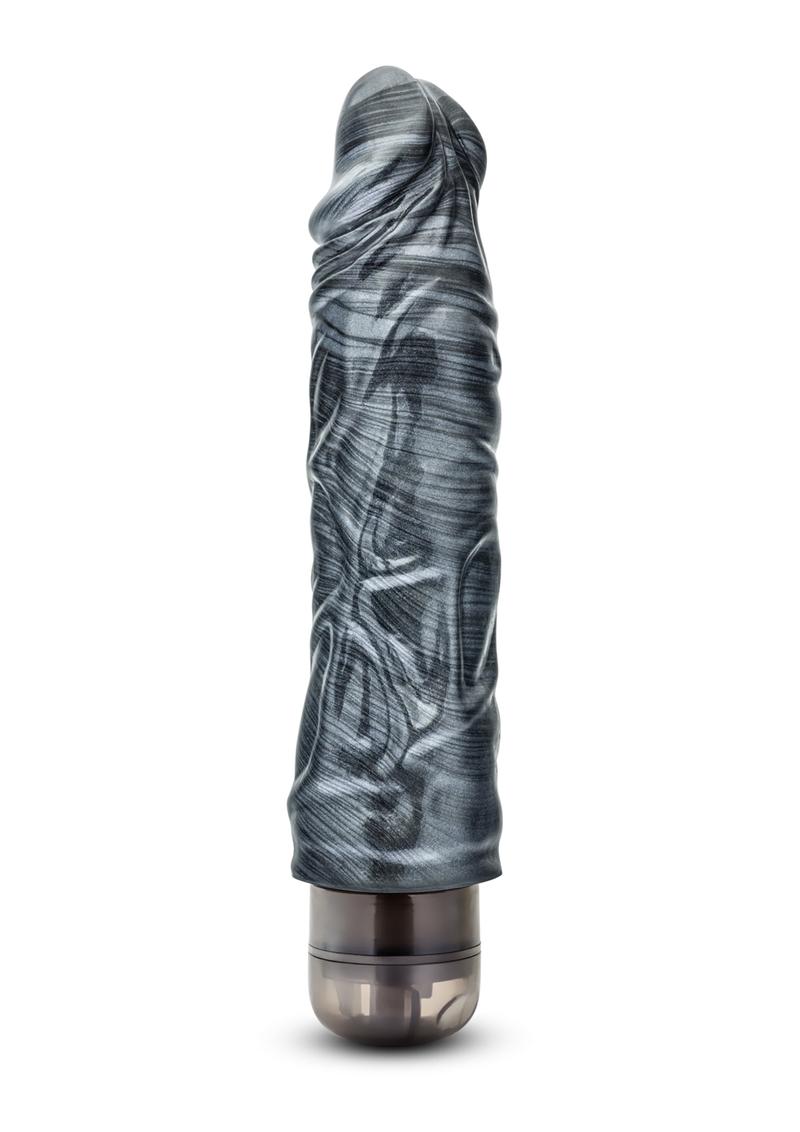 Jet Sable Anal Vibrating Dildo Waterproof Carbon Metallic Black 8.5 Inches