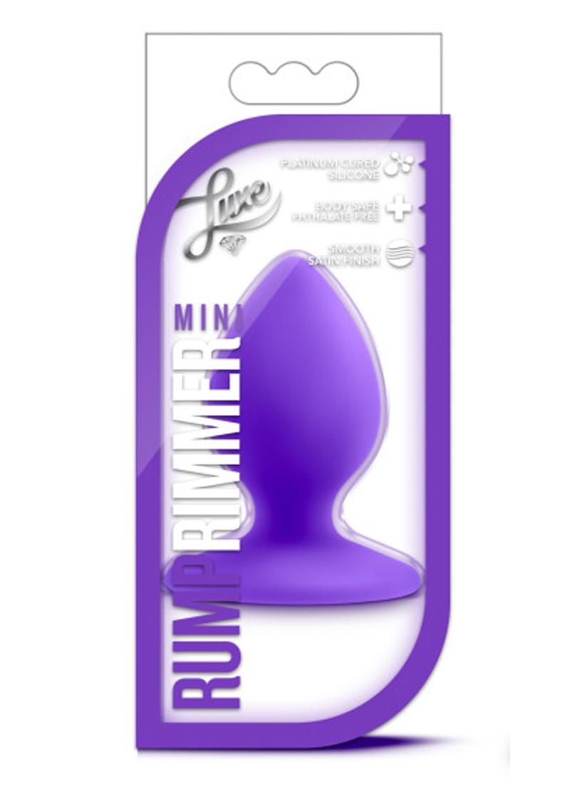 Mini tapón anal de silicona Luxe Rump Rimmer morado de 2,5 pulgadas