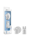 Noje Pleasure Wand Silicone Heads White 2 Each Per Pack